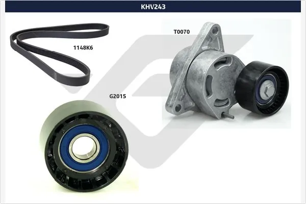 Juego de correas trapeciales poli V KHV 243