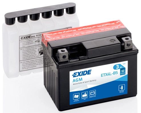 Starter Battery EXIDE AGM ETX4L-BS