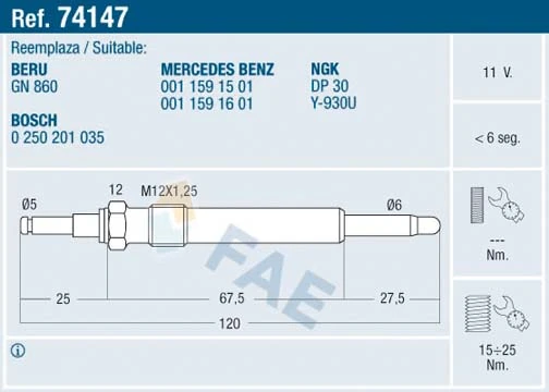 Glow Plug 74147