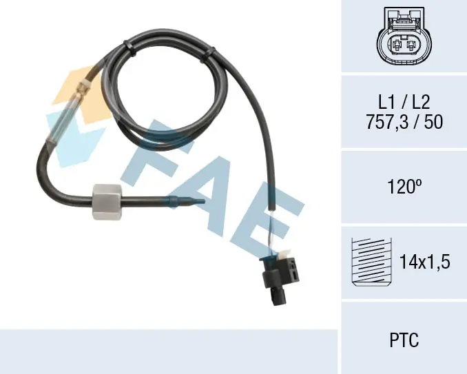 Sensor, exhaust gas temperature 68050