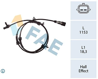 Sensor, wheel speed 78435