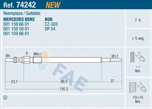 Glow Plug 74242