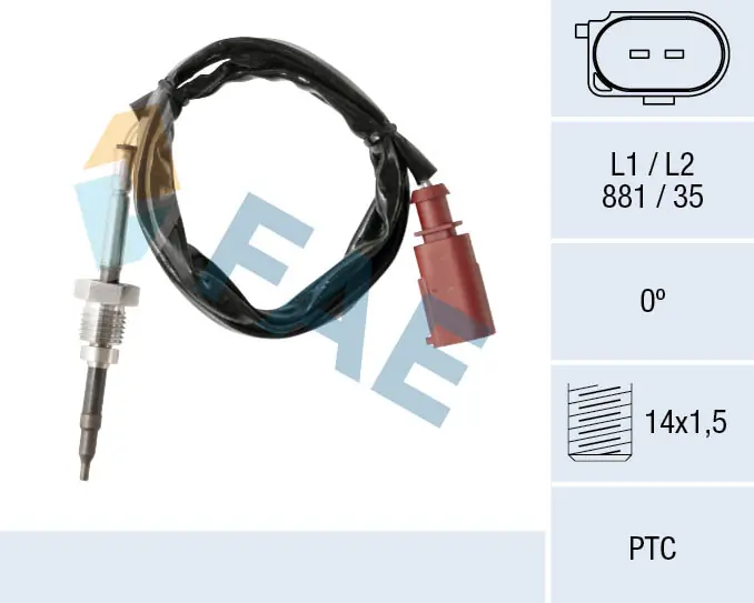 Sensor, exhaust gas temperature 68017