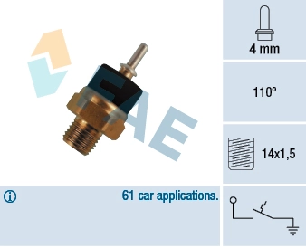 Temperature Switch, coolant warning lamp 35780
