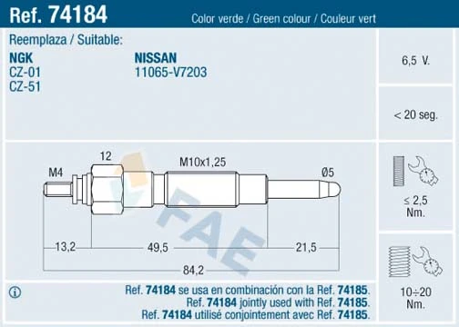 Glow Plug 74184