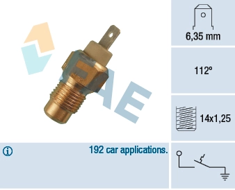 Temperature Switch, coolant warning lamp 35180