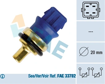 Sensor, coolant temperature 33780