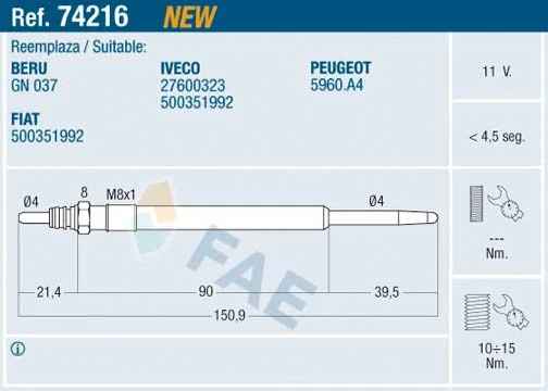 Glow Plug 74216