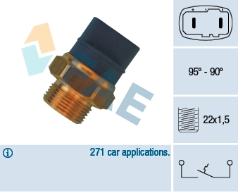 Temperature Switch, radiator fan 36370