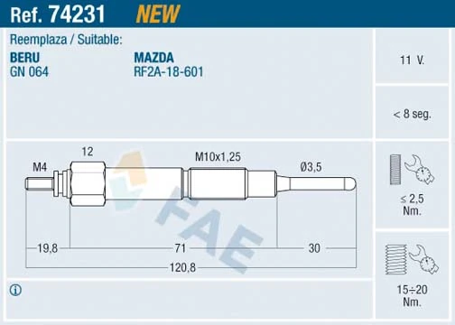Glow Plug 74231