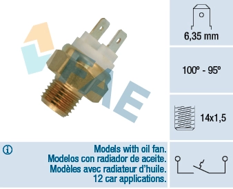 Temperature Switch, radiator fan 36060