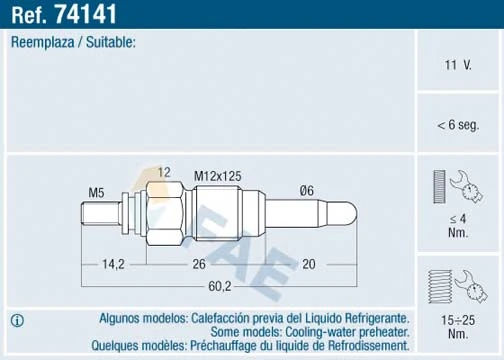 Glow Plug 74141