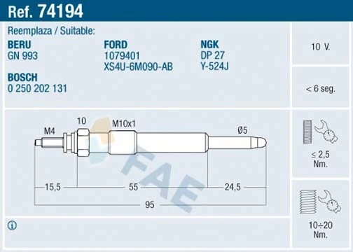 Glow Plug 74194