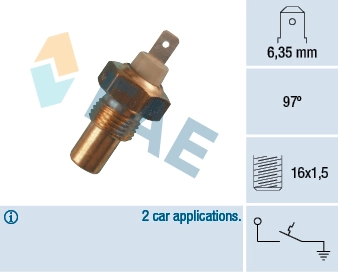 Temperature Switch, coolant warning lamp 35010