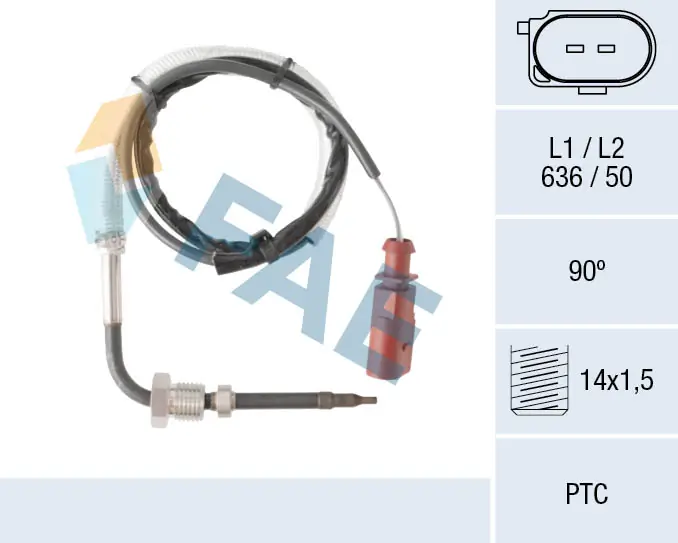 Sensor, exhaust gas temperature 68090