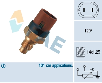 Sensor, coolant temperature 34100