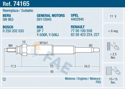 Glow Plug 74165