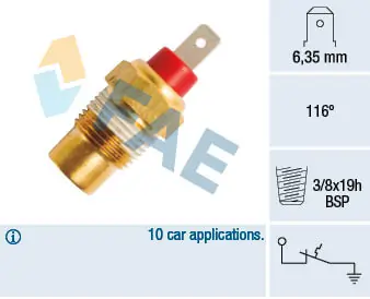 Temperature Switch, coolant warning lamp 35102