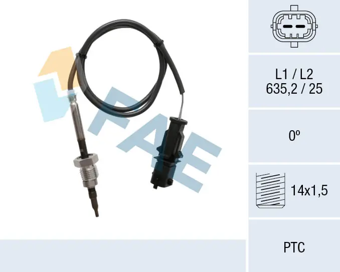 Sensor, exhaust gas temperature 68061