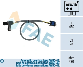 RPM Sensor, automatic transmission 79126