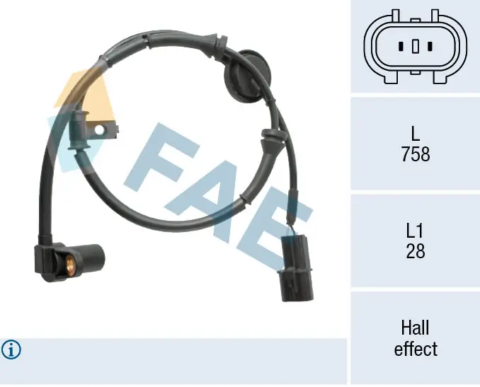 Sensor, wheel speed 78576