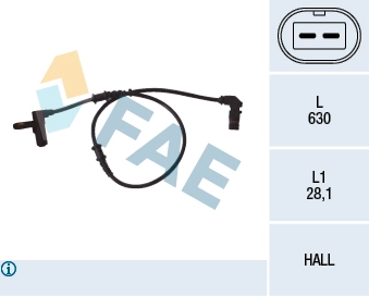 Sensor, wheel speed 78052