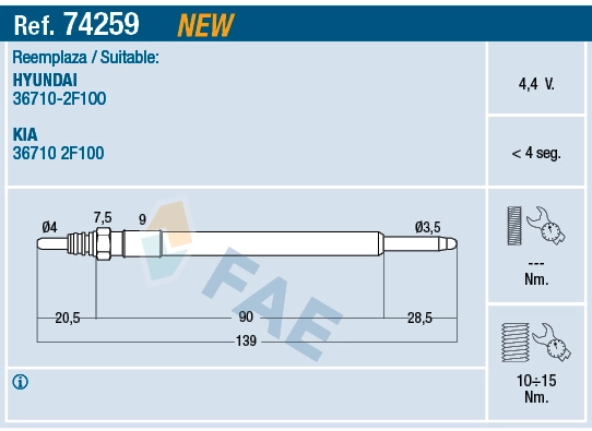 Glow Plug 74259
