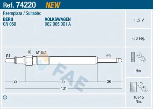 Glow Plug 74220