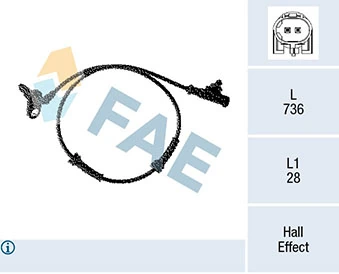 Sensor, wheel speed 78328