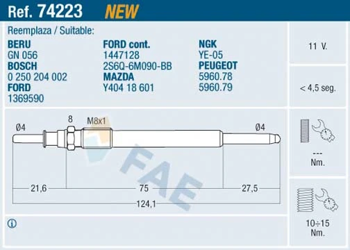 Glow Plug 74223
