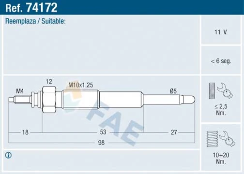 Glow Plug 74172