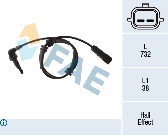 Sensor, wheel speed 78274