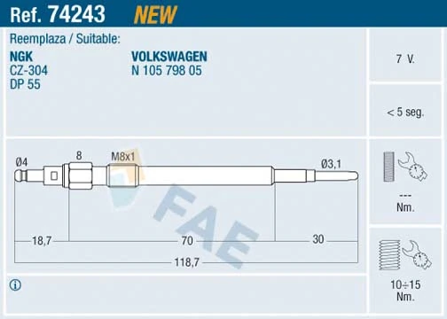 Glow Plug 74243