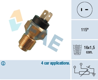 Sensor, coolant temperature 34020