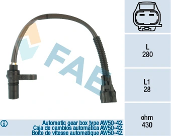 RPM Sensor, automatic transmission 79123