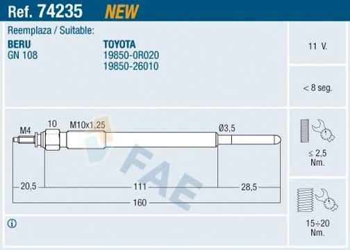 Glow Plug 74235