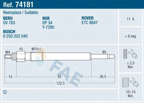Glow Plug 74181