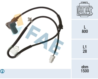Sensor, wheel speed 78494