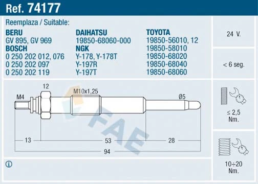 Glow Plug 74177