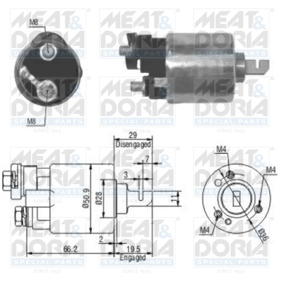 Solenoid Switch, starter 46052