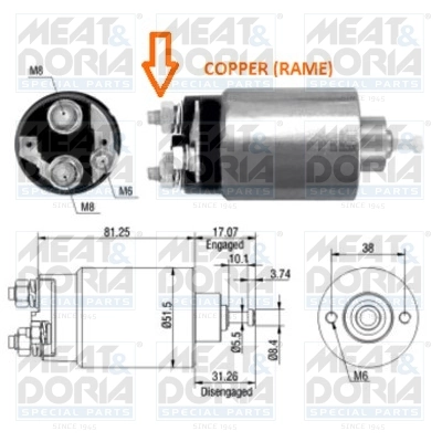 Solenoid Switch, starter 46007