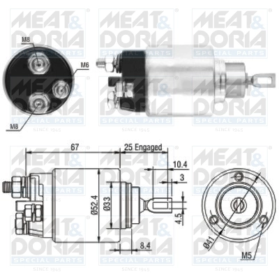 Solenoid Switch, starter 46151