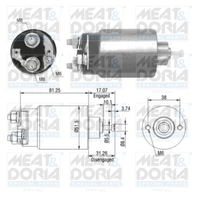 Solenoid Switch, starter 46082