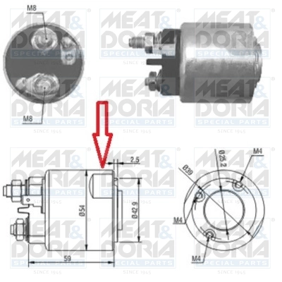 Solenoid Switch, starter 46086