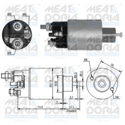Solenoid Switch, starter 46099
