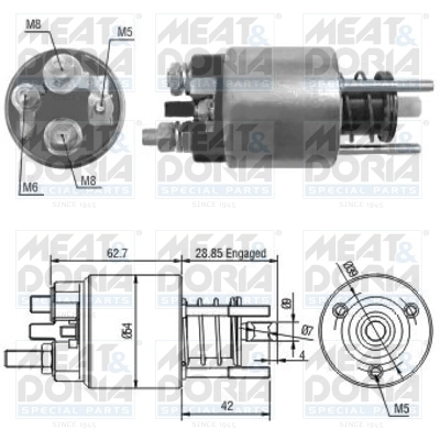 Solenoid Switch, starter 46128