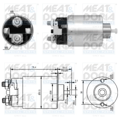Solenoid Switch, starter 46178