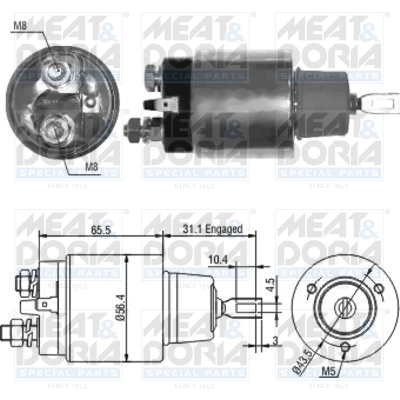 Solenoid Switch, starter 46066