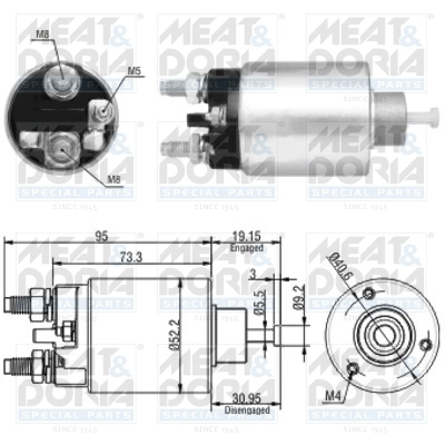 MEAT & DORIA Solenoid Switch, starter 46133