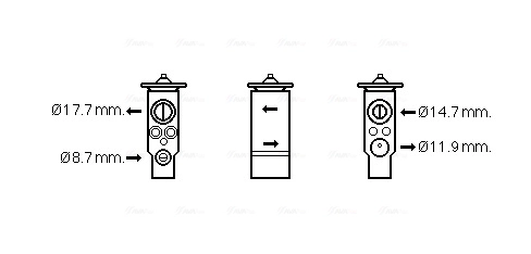 Expansion Valve, air conditioning VN1366